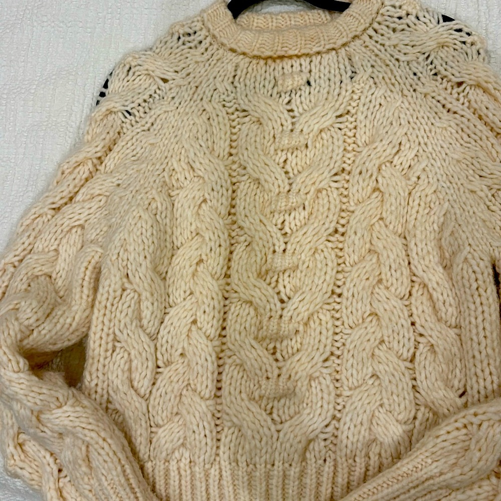 Zara cream knit sweater